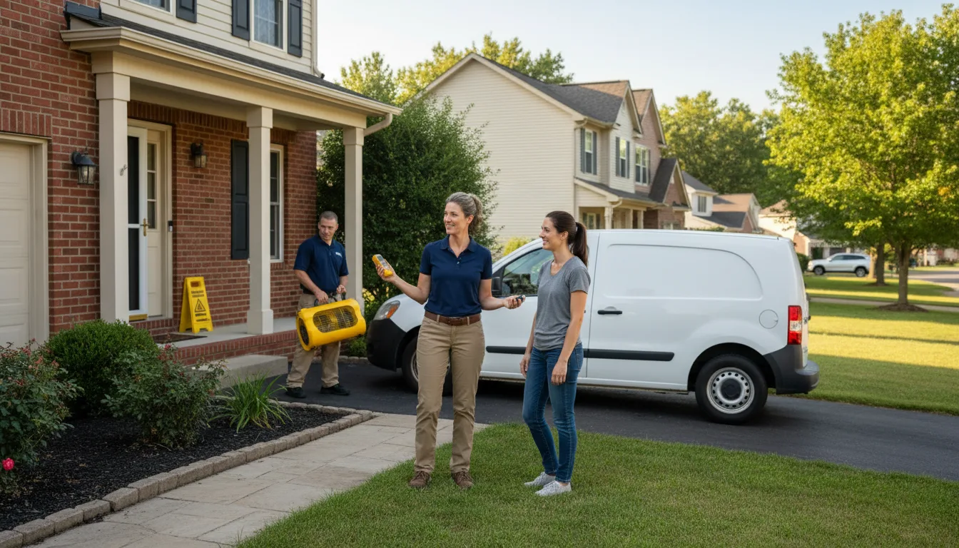 Residential water damage restoration in Byron, IL